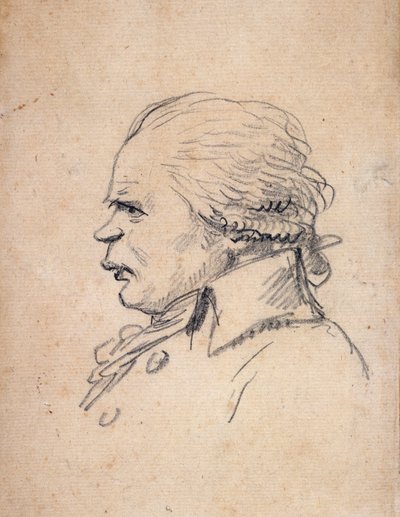 Naładowany portret Dantona (karykatura) autorstwa Jacques Louis David