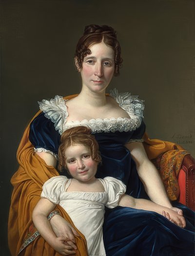 Portret hrabiny Vilain XIIII z córką. 1816 autorstwa Jacques Louis David