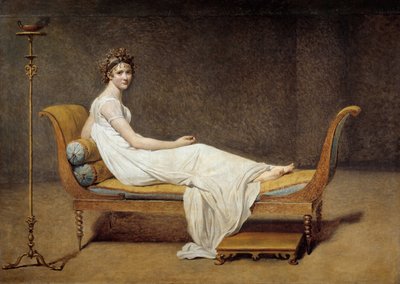 Portret Madame Recamier (1777 - 1849), Jeanne Francoise zwana Juliette - Obraz Jacquesa Louisa Davida (1748-1825) autorstwa Jacques Louis David