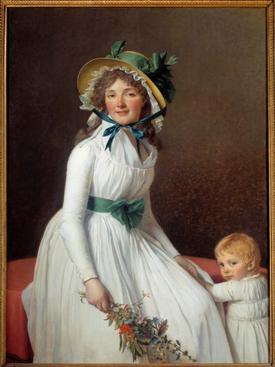 Portret Madame Seriziat, siostry żony artysty z synem Emilem Obraz Jacques Louis David (1748-1825) 1793 Nd. 1,31x0,96 m Paris musee du Louvre - Portret Madame Seriziat, siostry żony artysty z synem Emilem. Obraz autorstwa Jacques Louis David