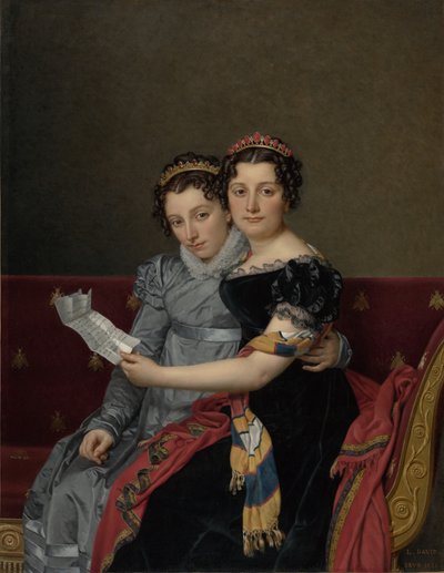 Portret sióstr Zénaïde i Charlotte Bonaparte autorstwa Jacques Louis David