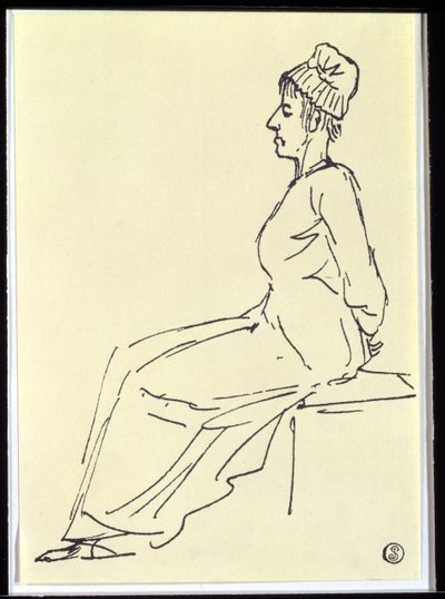 Królowa Maria Antonina (1755-93) w drodze na egzekucję, 1793 autorstwa Jacques Louis David