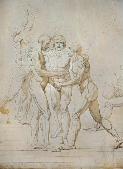 Szkic do przysięgi Jeu de Paume ... autorstwa Jacques Louis David