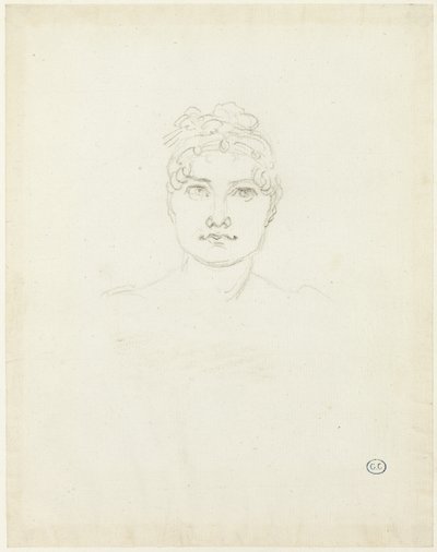 Szkic głowy kobiety autorstwa Jacques Louis David