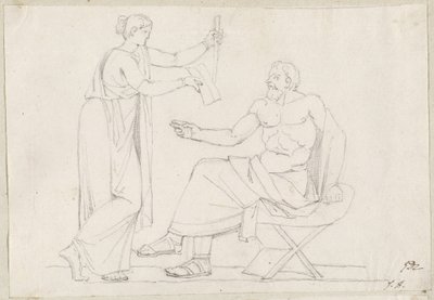Sokrates i Diotime autorstwa Jacques Louis David