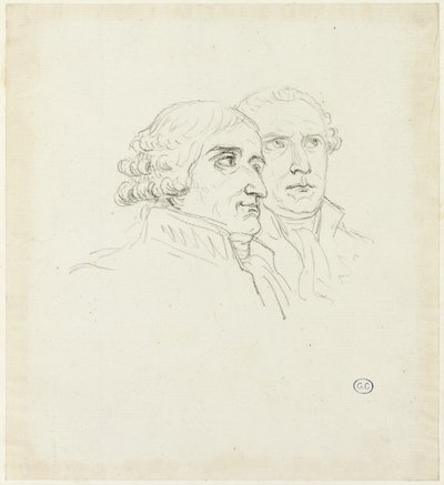 Badania dotyczące dystrybucji orłów: Archi-Chancelier, Cambacérés i Archi-Trescrier, Lebrun autorstwa Jacques Louis David