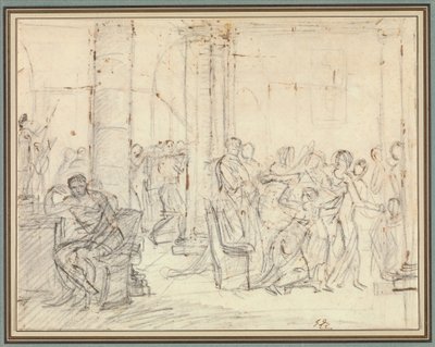 Studium do obrazu Liktorzy przynoszą Brutusowi ciała jego synów autorstwa Jacques Louis David