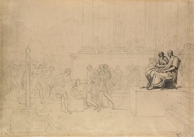 Studium egzekucji synów Brutusa autorstwa Jacques Louis David