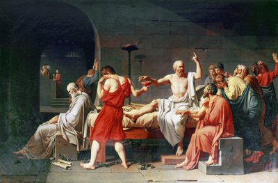 Śmierć Sokratesa, IV wiek pne, 1787 autorstwa Jacques Louis David