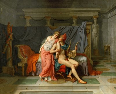 Miłość Heleny i Paryża autorstwa Jacques Louis David