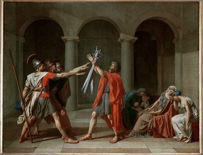 Przysięga Horatii ... autorstwa Jacques Louis David