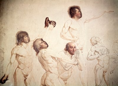 Przysięga Kortu Tenisowego niedokończona, szczegół, 1791-1792 autorstwa Jacques Louis David