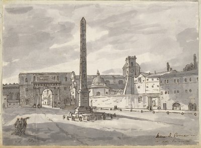 Piazza del Popolo autorstwa Jacques Louis David