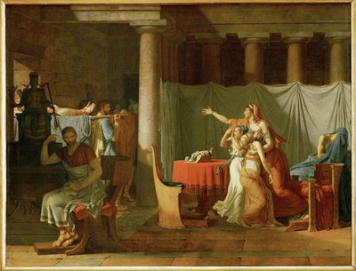 Liktorzy przynoszą Brutusowi ciała jego zmarłych synów ... autorstwa Jacques Louis David