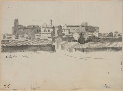 Widok z Koloseum, Rzym autorstwa Jacques Louis David