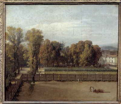 Widok na Ogród Luksemburski w Paryżu Obraz Louisa Davida (1748-1825). 1794. Nd. 0,55 x 0,65 autorstwa Jacques Louis David