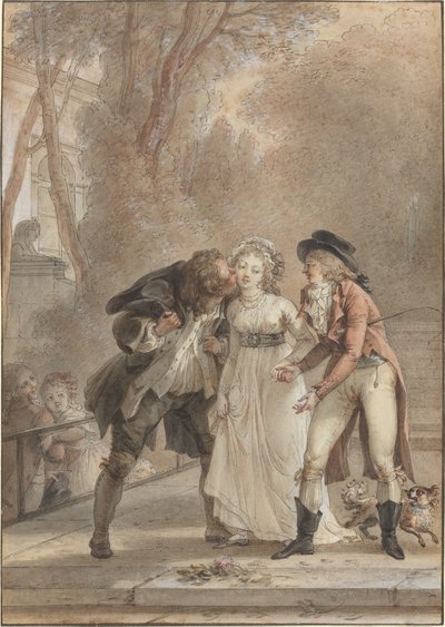 Pożyczony pocałunek autorstwa Jacques Louis François Touzé