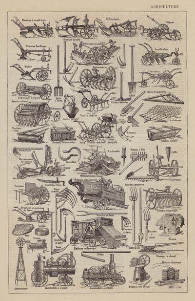 Rolnictwo (litografia) autorstwa Jacques Maurice Dessertenne