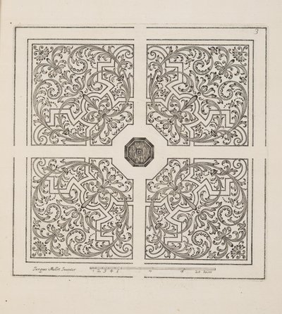 Projekt dla Parter, z Theater des Plans et Jardinages, wyd. 1652 (rycina) autorstwa Jacques Mollet