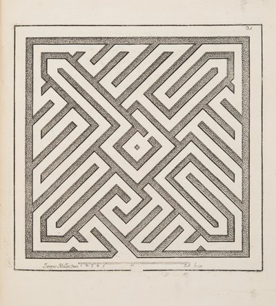 Projekt dla Parter, z Theater des Plans et Jardinages, wyd. 1652 (rycina) autorstwa Jacques Mollet