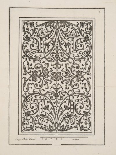 Projekt dla Parter, z Theater des Plans et Jardinages, wyd. 1652 (rycina) autorstwa Jacques Mollet