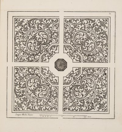 Projekt dla Parter, z Theater des Plans et Jardinages, wyd. 1652 (rycina) autorstwa Jacques Mollet