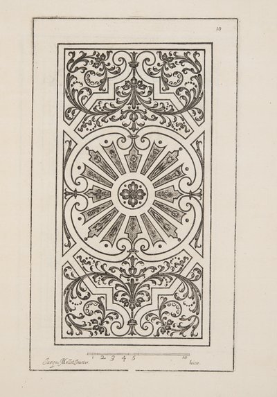 Projekt dla Parter, z Theater des Plans et Jardinages, wyd. 1652 (rycina) autorstwa Jacques Mollet