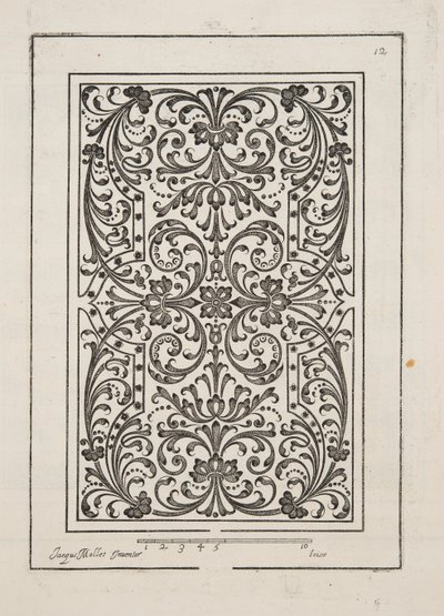 Projekt dla Parter, z Theater des Plans et Jardinages, wyd. 1652 (rycina) autorstwa Jacques Mollet