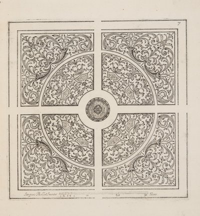 Projekt dla Parter, z Theater des Plans et Jardinages, wyd. 1652 (rycina) autorstwa Jacques Mollet