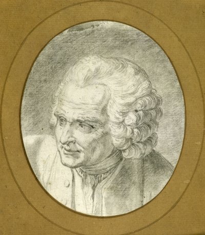 Portret Jean-Jacques Rousseau 1712-1778, 1775. autorstwa Jacques Philippe Caresme