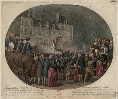 Egzekucja Thomasa de Mahy, markiza Favras 1744-1790, 18 lutego 1790 roku, autorstwa Jacques Philippe Caresme