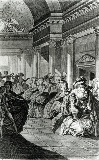 „Zwróci ci czystego i czystego mężowi”, scena z IV aktu „Wesela Figara” Pierre-Augustina Carona de Beaumarchais (1732-99) sztych. Claude Nicolas Malapeau (1755-1803) 1 autorstwa Jacques Philippe Joseph de Saint Quentin