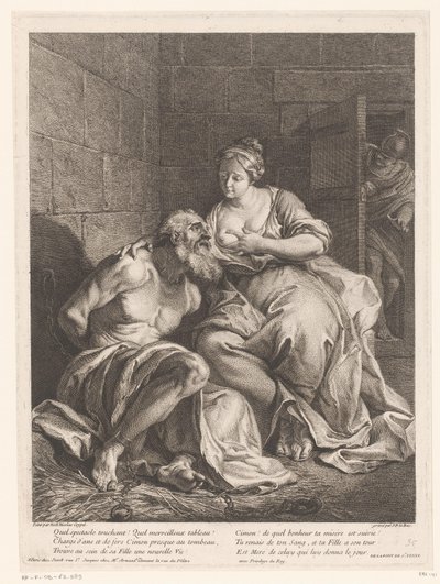 Drzwi Cimon Pero gevoed (Caritas Romana) autorstwa Jacques Philippe Le Bas