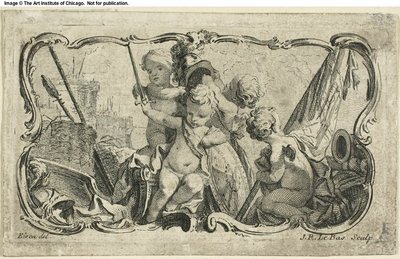 Putti na wojnie autorstwa Jacques Philippe Le Bas