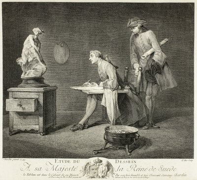 Lekcja rysunku autorstwa Jacques Philippe Le Bas