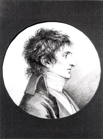 Portret Luciena Bonaparte (1775-1840) ok. 1800 (czarna kreda na welinie) autorstwa Jacques Reattu
