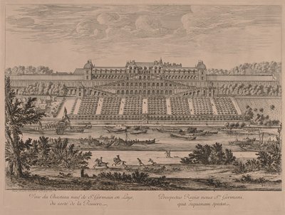 Zamek St. Germain en Laye od rzeki autorstwa Jacques Rigaud