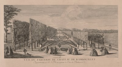 Kwiatowy ogród Chateau Rambouillet. autorstwa Jacques Rigaud