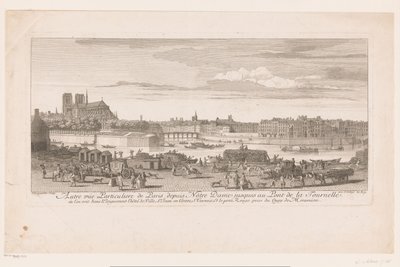 Gezicht op Parijs van de Notre Dame tot de Pont de la Tournelle Widok Paryża od Notre-Dame do Pont de la Tournelle (...) z Quai de Miramion (tytuł na obiekcie) autorstwa Jacques Rigaud