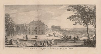 Widok na Chateau de Seaux z Promenady Diany autorstwa Jacques Rigaud