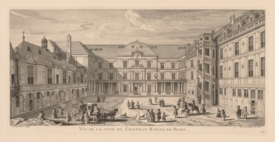 Widok na dziedziniec Château de Blois autorstwa Jacques Rigaud