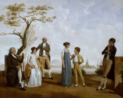 Zdjęcie rodzinne przed portem autorstwa Jacques Sablet