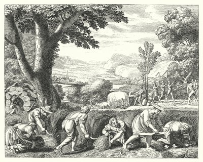 Scena żniw (grawerowanie) autorstwa Jacques Stella