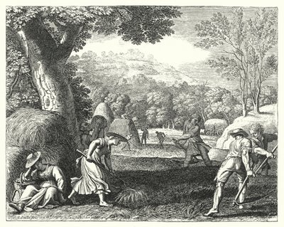 Scena żniw (grawerowanie) autorstwa Jacques Stella