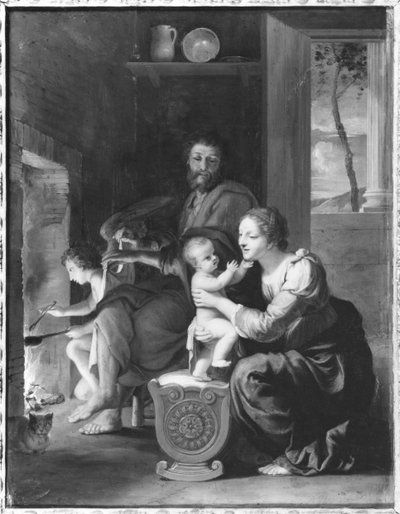Święta Rodzina, po 1650 (olej na miedzi) autorstwa Jacques Stella