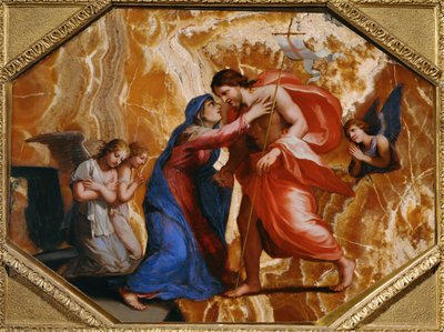 Jesus Christ recoit la Vierge dans le ciel - Chrystus przyjmuje Dziewicę w niebie ... autorstwa Jacques Stella