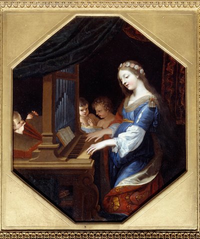Św. Cecile grająca na organach Obraz Jacques