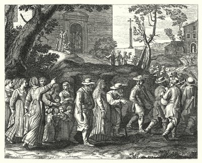 Wesele wiejskie (grawerowanie) autorstwa Jacques Stella