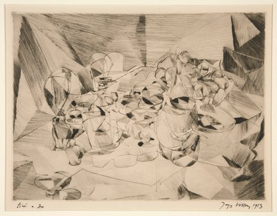 La table servie (The Set Table) autorstwa Jacques Villon