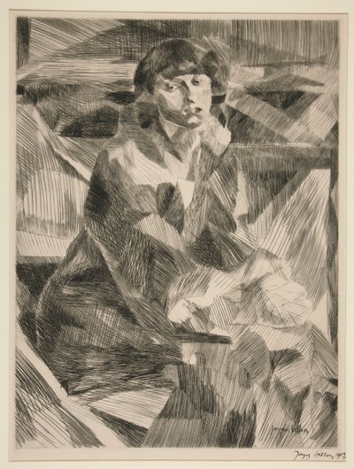 Portret młodej kobiety autorstwa Jacques Villon